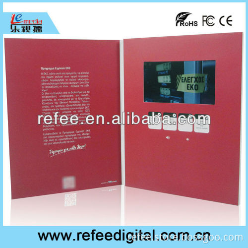 4.3 inch 2014 hot sale brochure promotional video card